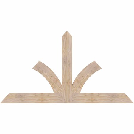 Ekena Millwork Richland Smooth Timber Gable Bracket, Douglas Fir, 72"W x 39"H x 1 1/2"D x 5 1/2"F, 13/12 Pitch GBW072X39X0206RIC00SDF